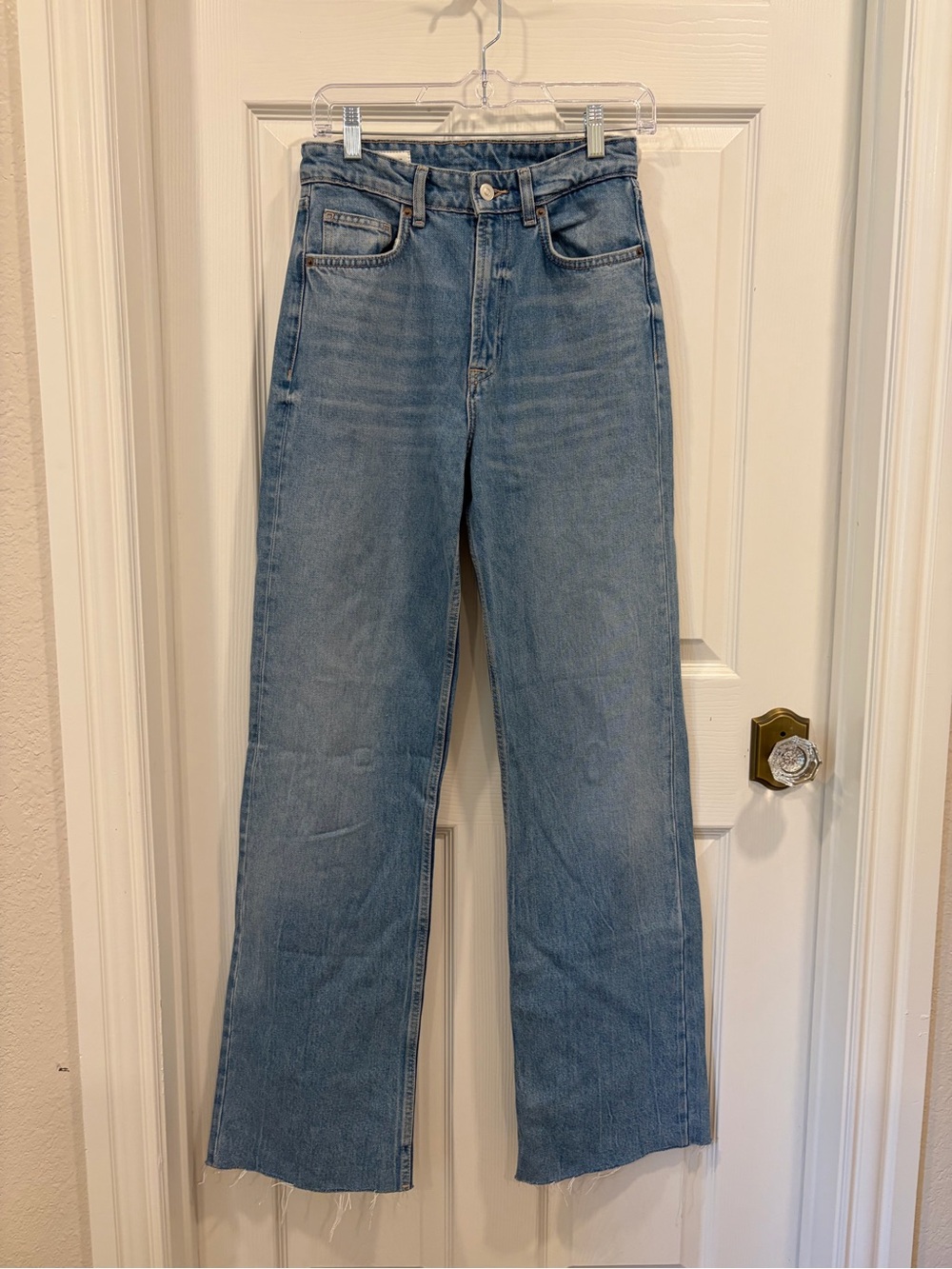 Zara High Waisted Wide Leg Jeans